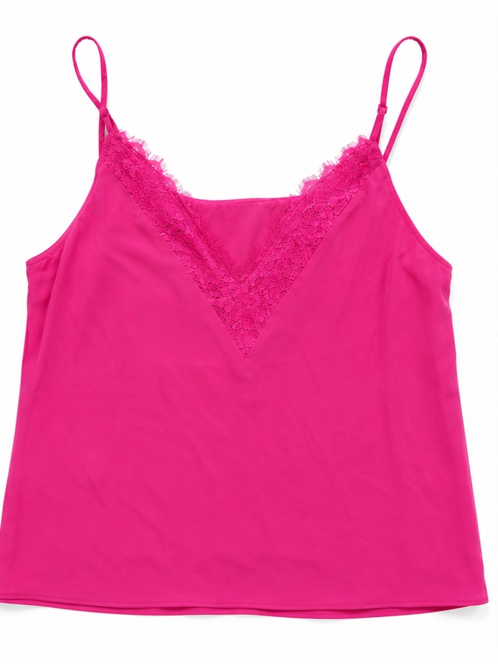 NWT Socialite Hot Pink Lace Cami Tank Top Size Large Nordstrom Rack